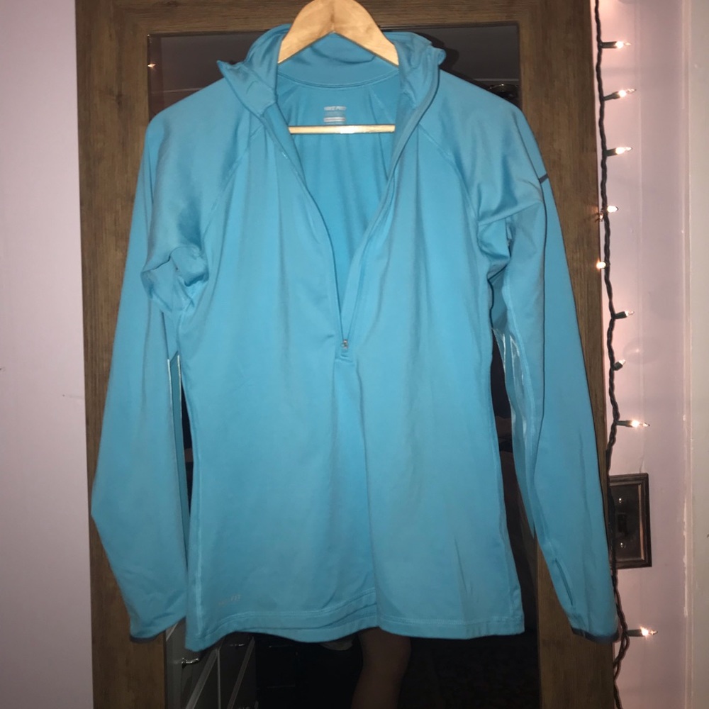Nike pro blue workout jacket